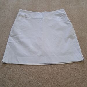 S.C.& Co. Pull On Skort White Stretch Skirt With Inner Shorts Women's Size Large